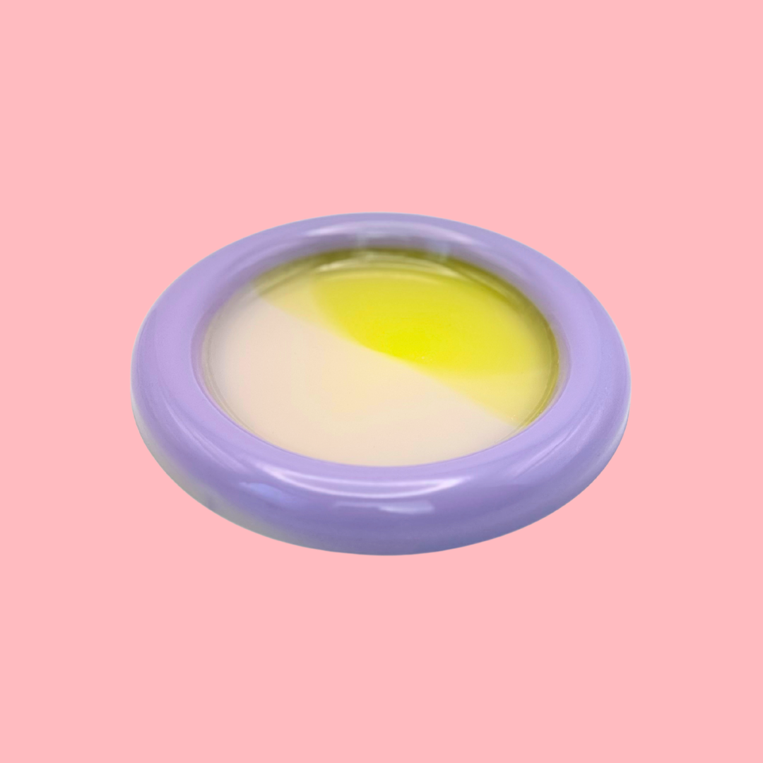 circular plate 'lavender sunshine'